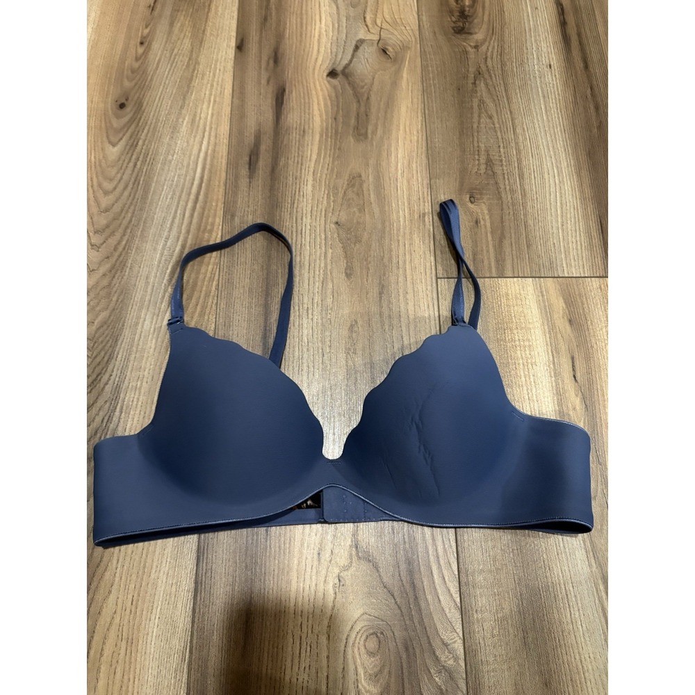 B.tempt'd Women's Sz 36A Bra Underwire Padded Blue‎ Cheetah Print